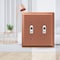 Amerelle Wall Plate, Number of Gangs: 2 gang Stamped Steel, Antique Finish, Copper 163TTAC - alternate 3